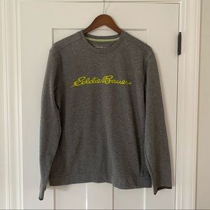 Eddie Bauer Men's Crew Neck Logo Sweatshirt - Gray
